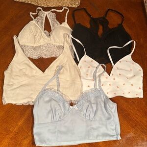 Bralettes pack of 5 size 0-2 fits brand new size 32B